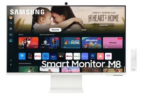 Samsung - M80D Smart 4K UHD Monitor with Streaming TV, Built In Speakers, USB-C, Ergonomic Stand and SlimFit Camera