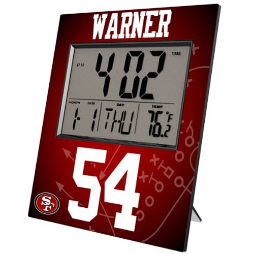 Keyscaper - Fred Warner San Francisco 49ers Digital Desk & Wall Clock - Multicolor-Front_Standard 