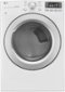 LG - 7.4 Cu. Ft. 8-Cycle Electric Dryer - White-Front_Standard