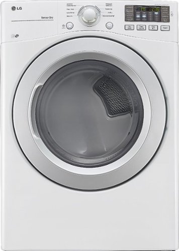  LG - 7.4 Cu. Ft. 8-Cycle Ultralarge-Capacity Smart Gas Dryer - White