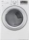 LG - 7.4 Cu. Ft. 8-Cycle Ultralarge-Capacity Smart Gas Dryer - White-Front_Standard