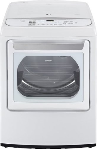  LG - EasyLoad 7.3 Cu. Ft. 12-Cycle Steam Smart Gas Dryer - White