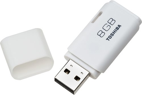  Toshiba - TransMemory 8GB USB 2.0 Flash Drive - White