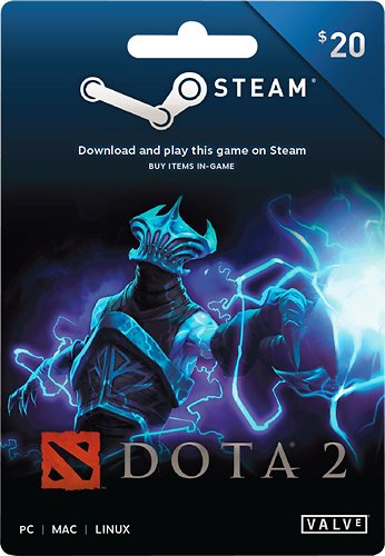  Valve - DOTA 2 Steam Wallet Card ($20)