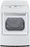 LG - EasyLoad 7.3 Cu. Ft. 12-Cycle Electric Dryer with Steam - White-Front_Standard