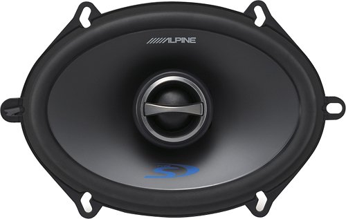  Alpine - 5&quot; x 7&quot; 2-Way Coaxial Car Speakers with Poly-Mica Cones (Pair) - Black