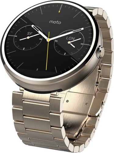  Motorola - Moto 360 23mm Smartwatch for Select Android Devices - Champagne
