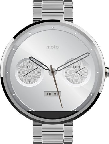  Motorola - Moto 360 Smartwatch 46mm Stainless Steel - Natural Metal Stainless Steel