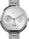 Motorola - Moto 360 Smartwatch 46mm Stainless Steel - Natural Metal Stainless Steel-Front_Standard