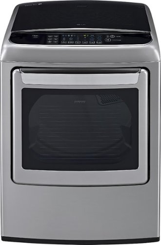 LG - EasyLoad 7.3 Cu. Ft. 12-Cycle Ultralarge-Capacity Steam Smart Electric Dryer - Graphite steel-Front_Standard 
