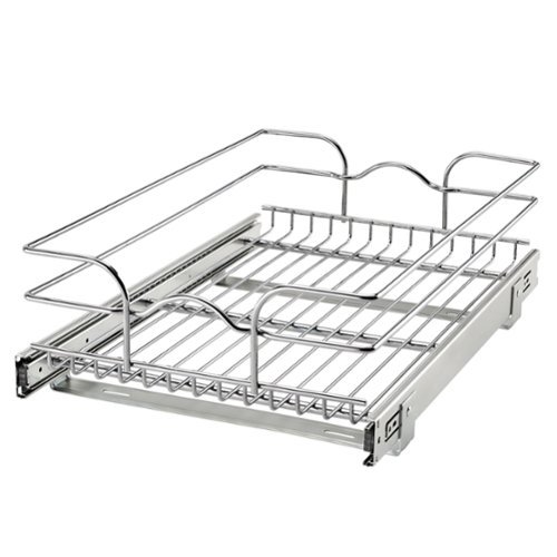 Rev-A-Shelf - Pullout Single Basket Cabinet Organizer, 15 x 22, 5WB1-1522CR-1 - Silver
