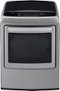 LG - EasyLoad 7.3 Cu. Ft. 12-Cycle Steam Smart Gas Dryer - Graphite steel-Front_Standard