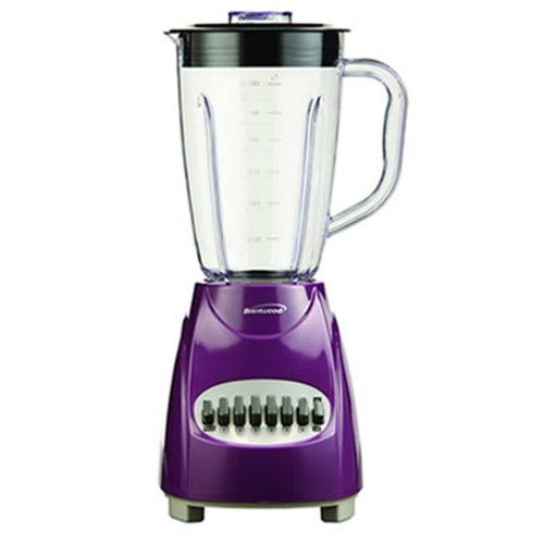 Brentwood - (JB-220PR) 12 Speed Blender Plastic Jar - 350 W - Purple-Front_Standard 