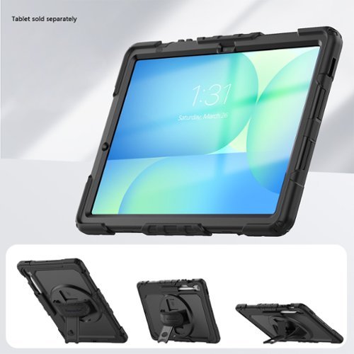 SaharaCase Defense Series Heavy Duty Case with Hand Strap for Samsung Galaxy Tab S10 FE+ - Scorpion Black HOW TO BUY