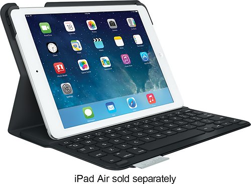  Logitech - Ultrathin Portfolio Keyboard Case for Apple® iPad® Air - Carbon Black