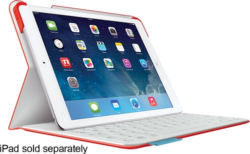  Logitech - FabricSkin Portfolio Keyboard Case for Apple® iPad® Air - Mars Red Orange