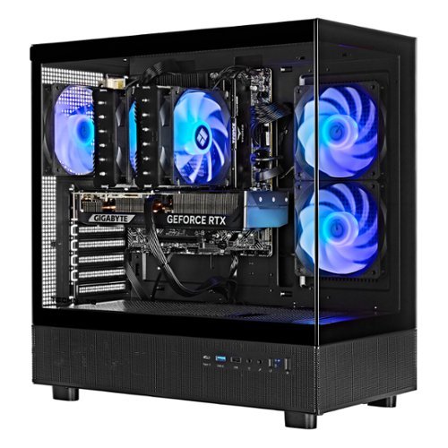 TECHNOID - Glass –AMD RADEON RX 9070 XT –AMD Ryzen 7 7800X3D –64GB DDR5 –2TB SSD –AI Ready –VR Compatible –Win 11 Home - Black-Front_Standard 