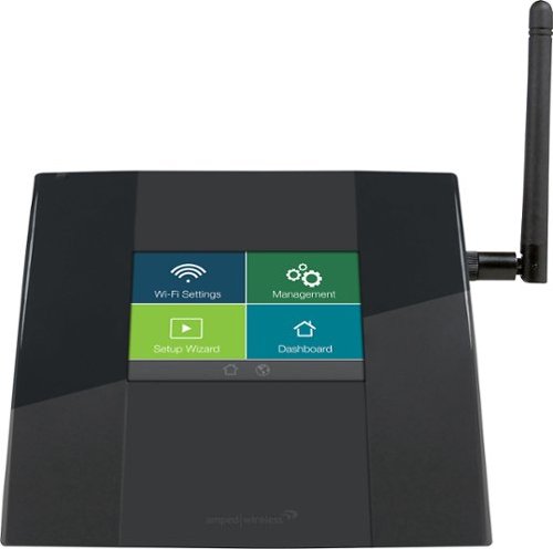  Amped Wireless - Touch-Screen Wi-Fi Range Extender - Gray