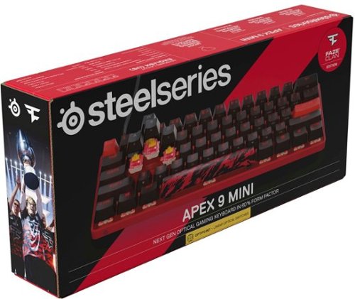 SteelSeries Apex 9 Mini 60% Wired OptiPoint Adjustable Actuation Switch Gaming Keyboard with RGB Lighting - FaZe Clan Limited Edition BUY IN UAE