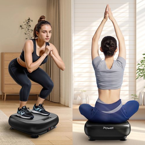 KERDOM - Mini Vibration Plate Full Body Shaker, Low Noise Vibrate Stand Shake Board Fat Burner Speed Adjustable Vibrating Shaking - Black-Front_Standard 