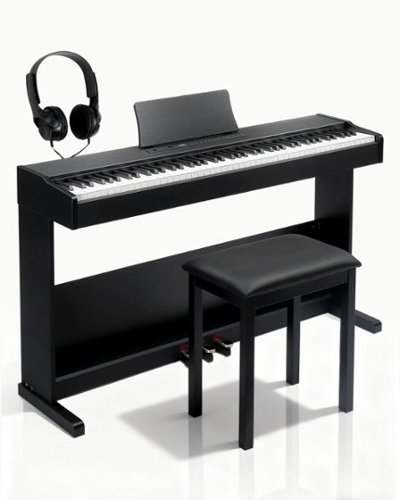 Winado - Fully Weighted Keyboard Piano 88 Keys Electric Piano with Bench, Headphones, Musical Sheet-Front_Standard 