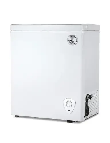 Front. Commercial Cool - 2.8 Cu. Ft. Compact Chest Freezer, Textured Finish, Deep Freezer for Frozen Food Storage - White.
