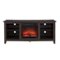 Walker Edison - Open Storage Fireplace TV Stand for Most TVs Up to 65" - Espresso-Front_Standard 