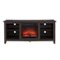 Walker Edison - 58" Open Storage Fireplace TV Stand for Most TVs Up to 65" - Espresso-Front_Standard