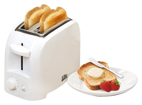  Elite Cuisine - 2-Slice Wide-Slot Toaster - White