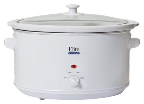 Elite - 8-1/2-Quart Slow Cooker - White-Angle_Standard 