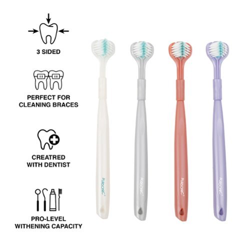 Pursonic 3D Advanced Tech 360° Full Coverage Toothbrush Set (4