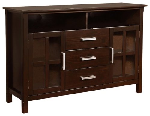

Simpli Home - Kitchener Tall TV Stand for Most Flat-Panel TVs Up to 55" - Walnut
