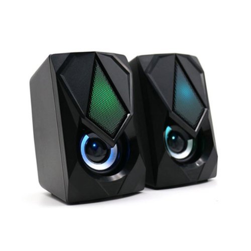 Xtreme - Multicolor LED Gaming Speakers, Quality Sound/Unique Colors, Adjustable Volume - Black-Front_Standard 