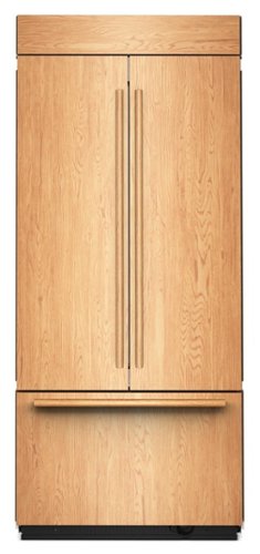 KitchenAid - 36" wide 20.8 cu. ft. Built-In Panel-Ready (not included) French Door Bottom Mount Refrigerator with Platinum Interior - Custom Panel Ready