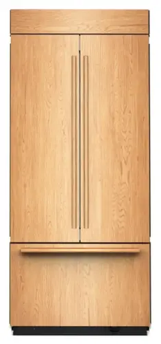 Front. KitchenAid - 36" wide 20.8 cu. ft.  Built-In Panel-Ready (not included) French Door Bottom Mount Refrigerator with Platinum Interior - Panel Ready.