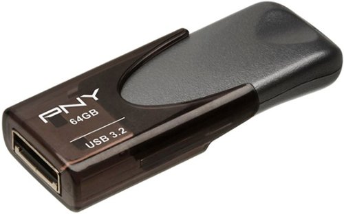 PNY Elite Turbo Attache 4 64GB USB 3.2 Flash Drive - Gray GLOBAL SHIPPING