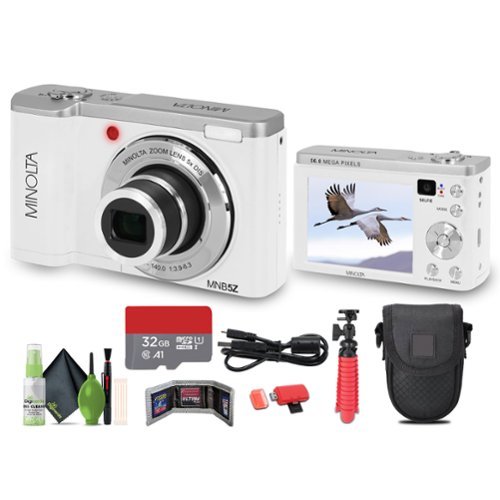 Minolta - MNB5Z Digital Camera 56MP with 5x Optical Zoom - White-Front_Standard 
