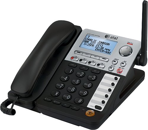  DECT 6.0 Corded Expansion Deskset for Select AT&amp;T Expandable Phone Systems - Black/Silver