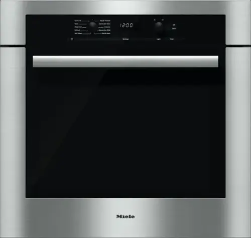 Front. Miele - Miele 6180BPCTS Single Wall Oven CleanSteel.