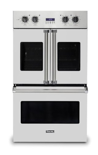 Viking - 30" 7 Series French Door Double Built-In Electric Thermal Convection Oven - Stainless Steel-Front_Standard 