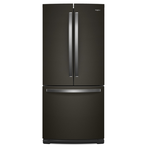 Whirlpool - 20 Cu. Ft. Wide French Door Refrigerator - Stainless Steel - Black Stainless Steel-Front_Standard 