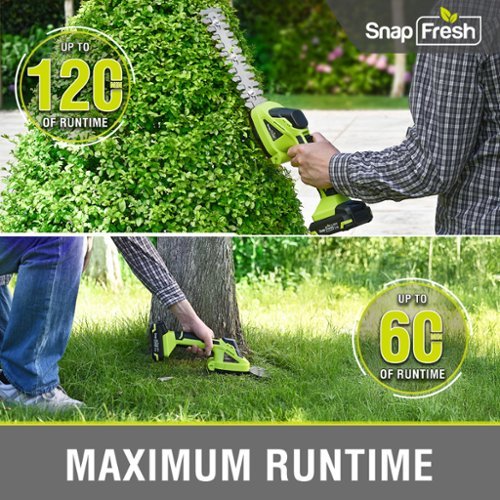 SnapFresh 20V Cordless Hedge Trimmer 2 in 1 Shrub Trimmer and