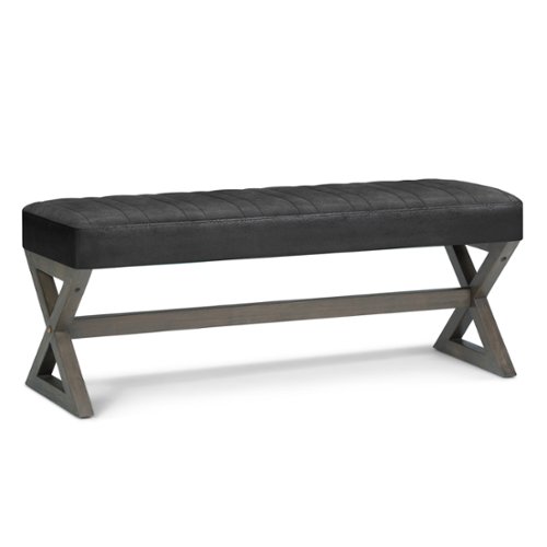 Simpli Home - Salinger Large Ottoman Bench - Distressed Black-Front_Standard 