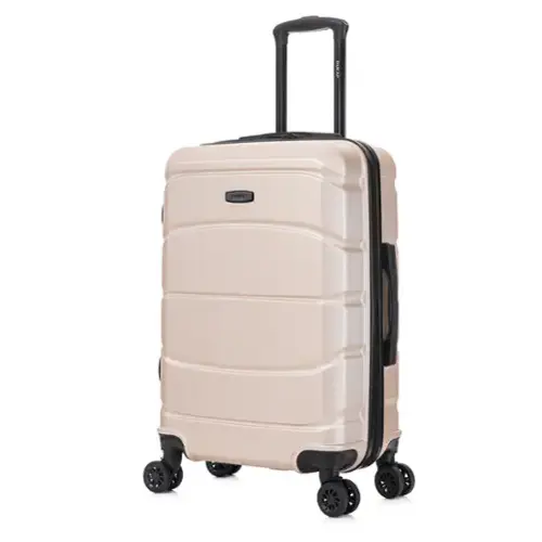 Front. DUKAP - Sense Lightweight Hardside Spinner Luggage 24" - CHAMPAGNE.