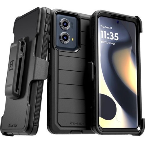 RomeTech - Defender Case for Motorola Edge (2024) - Black-Front_Standard 