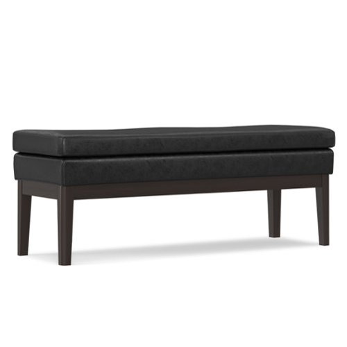 Simpli Home - Carlson Ottoman Bench - Distressed Black-Front_Standard 