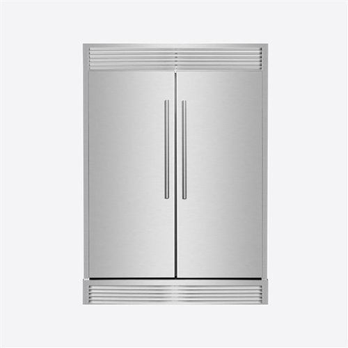 Forno Appliances - Maderno 27.2 Cu. Ft. Side-by-Side Convertible Refrigerator with Decorative Grill Trim - Stainless Steel