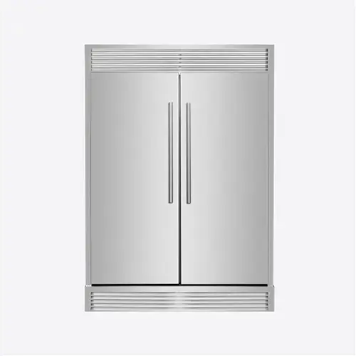 Front. Forno Appliances - Maderno 27.2 Cu. Ft. Side-by-Side Convertible Refrigerator with Decorative Grill Trim - Stainless steel.