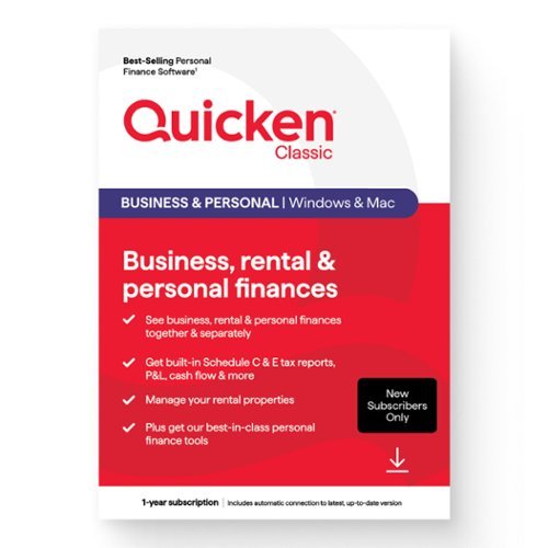 Quicken - Classic Business and Personal  for New Subscribers, 1-Year Subscription - Mac OS, Windows, Android, Apple iOS [Digital]-Front_Standard 