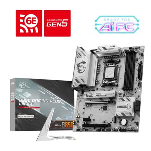 MSI - B850 GAMING PLUS WIFI6E (Socket AM5) AMD B850 ATX DDR5 Wi-Fi 6E Motherboard - Gray